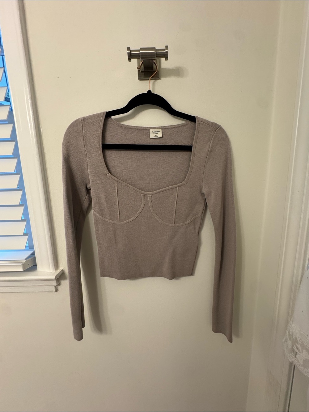 Abercrombie & Fitch Corset Slim Sweater Top